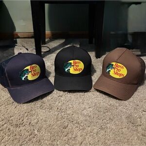 Bass Pro Shops Logo Hats - Navy, Black, Brown
